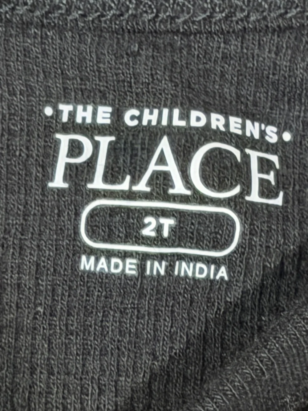 The Children's Place Black Waffle Knit Crew Top